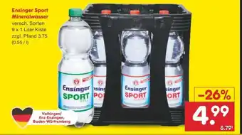 Netto Marken-Discount Ensinger Sport Mineralwasser Angebot