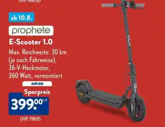 Aldi Nord prophete E-Scooter 1.0 Angebot