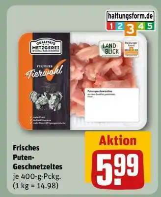 REWE Frisches Puten- geschnetzeltes Angebot