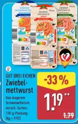 Aldi Nord GUT DREI EICHEN Zwiebelmettwurst Angebot
