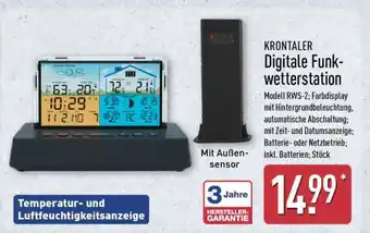 Aldi Nord KRONTALER Digitale Funkwetterstation Angebot