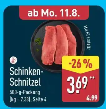 Aldi Nord Schinken-Schnitzel Angebot