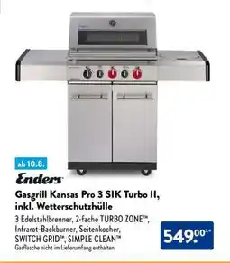 Aldi Nord Gasgrill Kansas Pro 3 SIK Turbo II, inkl. Wetterschutzhülle Angebot