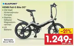Netto Marken-Discount HENRI Falt-E-Bike 20 Angebot