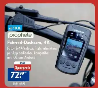 Aldi Nord prophete Fahrrad Dashcam, 4K Angebot