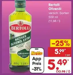 Netto Marken-Discount BERTOLLI Olivenöl Angebot
