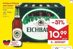 Netto Marken-Discount Eichbaum Pilsener oder Export Angebot