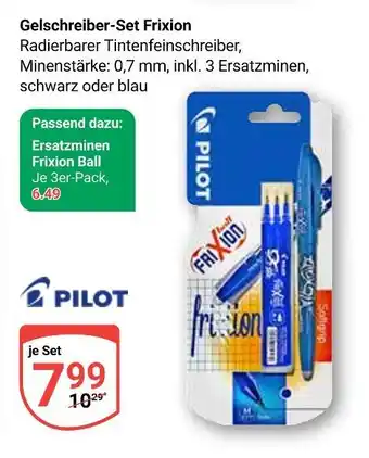 Globus Pilot gelschreiber-set frixion Angebot