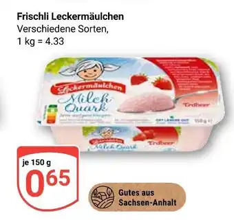 Globus Frischli leckermaulchen milch quark erdbeer Angebot