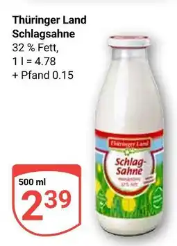Globus Thüringer land schlagsahne Angebot