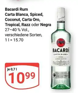 Globus Bacardi rum carta blanca Angebot