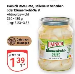 Globus Hainich rote bete, sellerie in scheiben Angebot