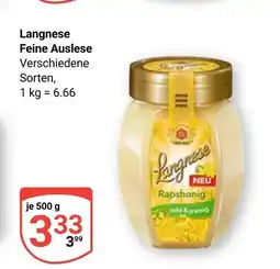 Globus Langnese feine auslese rapshonig Angebot