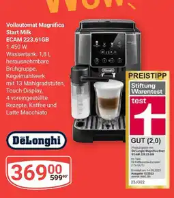 Globus Delonghi vollautomat magnifica start milk ecam 223.61gb Angebot