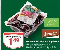 Globus Demeter bio rote bete gekocht Angebot