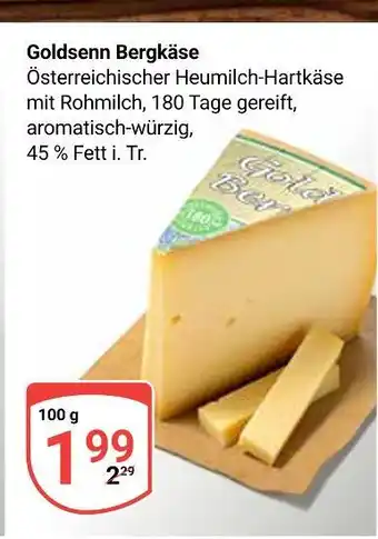 Globus Goldsenn bergkäse Angebot