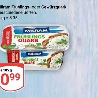 Globus Milram frühlingsquark Angebot