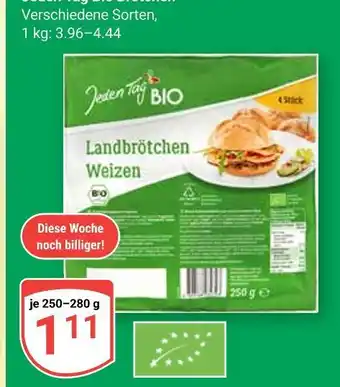 Globus Jeden tag bio landbrötchen weizen Angebot