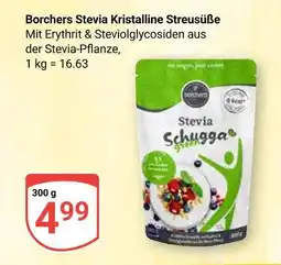 Globus Borchers stevia kristalline streusüße Angebot