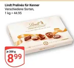 Globus Lindt pralinés für kenner Angebot