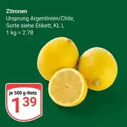 Globus Zitronen Angebot