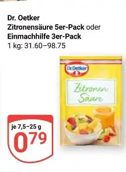 Globus Dr. oetker zitronensäure 5er-pack Angebot