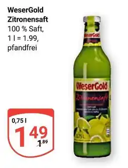 Globus Wesergold zitronensaft Angebot