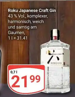 Globus Roku japanese craft gin Angebot
