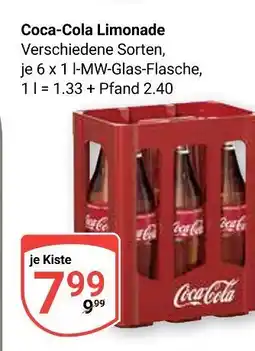 Globus Coca-cola limonade Angebot