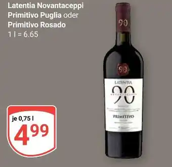 Globus Latentia novantaceppi primitivo puglia Angebot