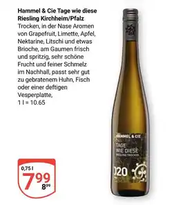 Globus Hammel & cie tage wie diese riesling kirchheim/pfalz Angebot
