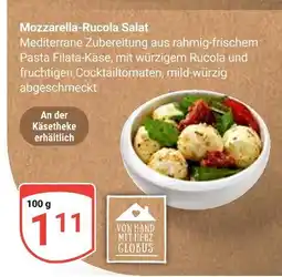 Globus Von hand mit herz globus mozzarella-rucola salat Angebot