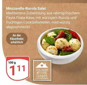 Globus Von hand mit herz globus mozzarella-rucola salat Angebot