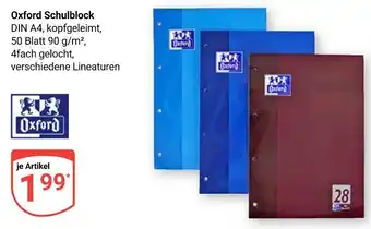 Globus Oxford schulblock din a4 Angebot