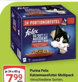 Globus Purina felix katzennassfutter multipack Angebot