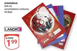 Globus Landré arbeitsblock din a4 Angebot