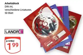 Globus Landré arbeitsblock din a4 Angebot