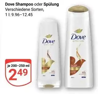 Globus Dove shampoo Angebot