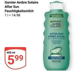 Globus Garnier ambre solaire after sun feuchtigkeitsmilch Angebot