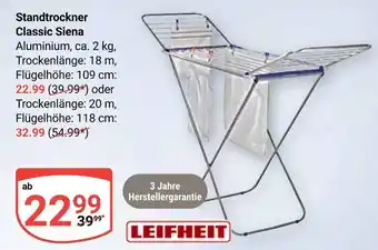 Globus Leifheit standtrockner classic siena 18 m Angebot