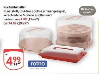 Globus Rotho kuchenbehälter mit muffineinsatz Angebot
