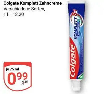 Globus Colgate komplett zahncreme Angebot