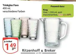 Globus Ritzenhoff & breker trinkglas favo Angebot