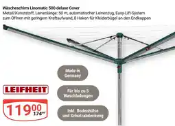 Globus Leifheit wäscheschirm linomatic 500 deluxe cover Angebot