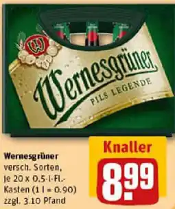REWE Wernesgrüner Angebot