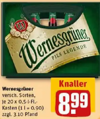 REWE Wernesgrüner Angebot