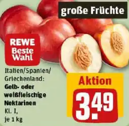 REWE Gelb- oder weißfleischige Nektarinen Angebot