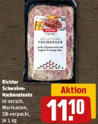 REWE Richter Schweine Nackensteaks Angebot