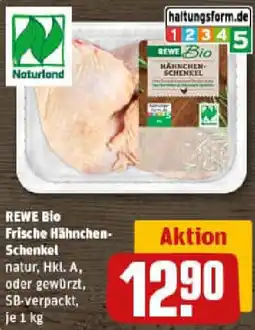 REWE REWE Bio Frische Hähnchen Schenkel Angebot