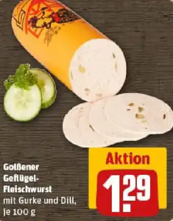 REWE Golẞener Geflügel Fleischwurst Angebot